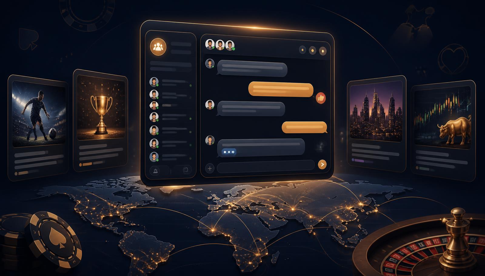 Casino komunita s chatem, novinkami a newsletterem